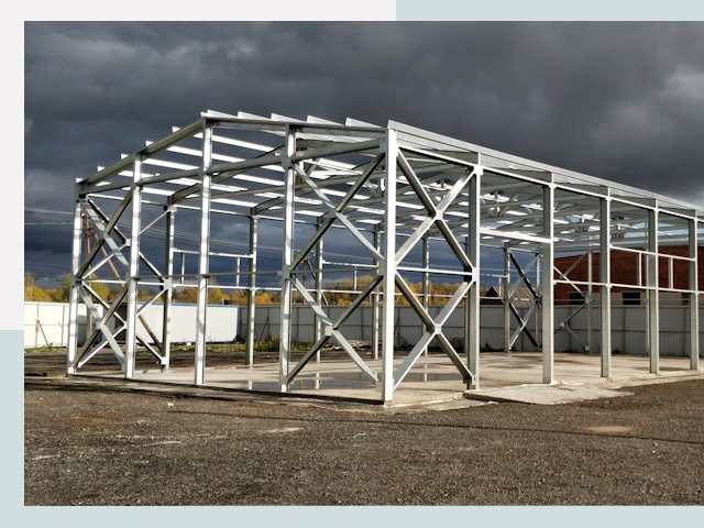 Двускатные ангары в Саратов от 614 руб. за квадрат