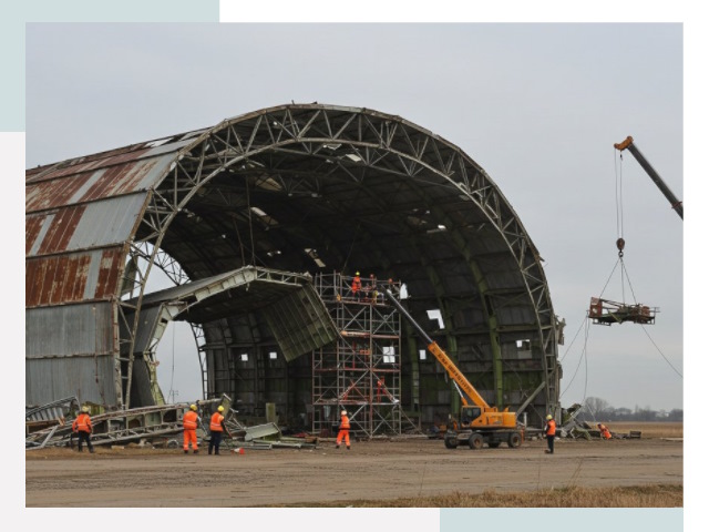 Демонтаж ангаров в Саратове